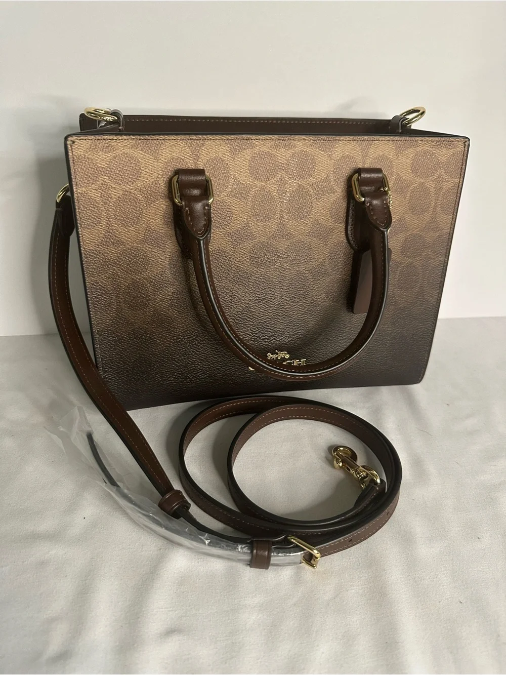 Coach leather brief